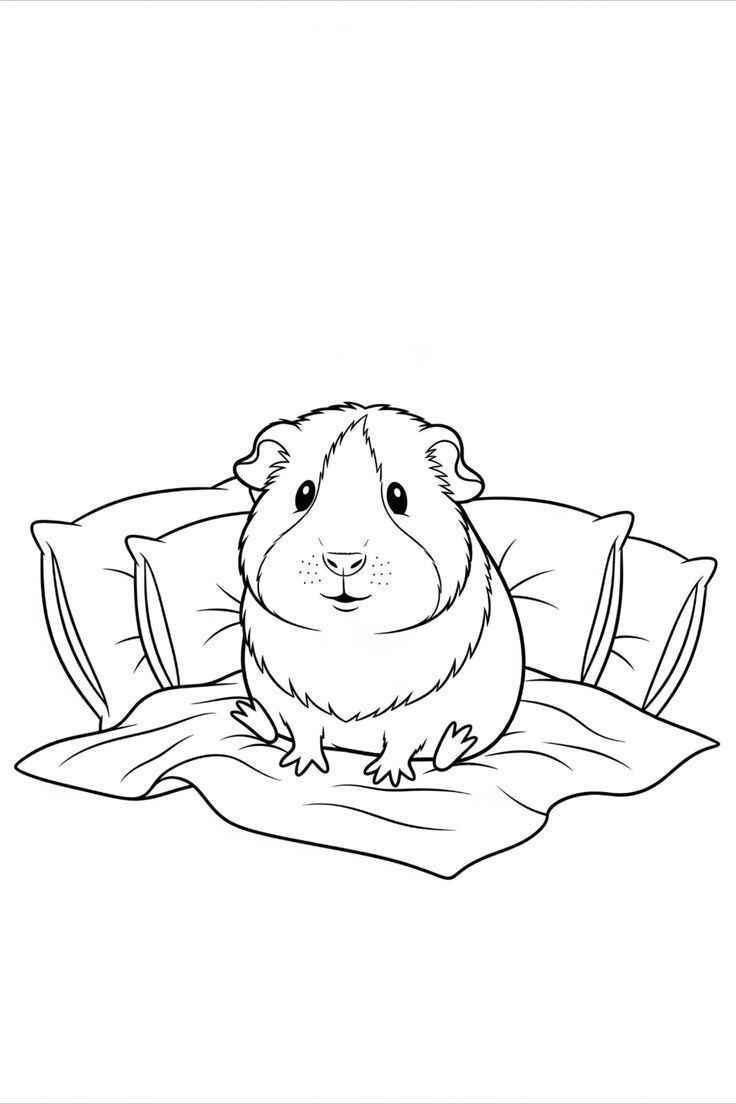 Desenho de Porquinho Da India Desenho Colorir Imprimir 19