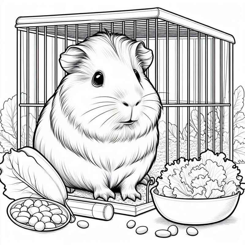 Desenho de Porquinho Da India Desenho Colorir Imprimir 24