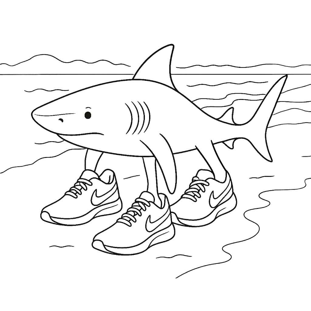 Desenho de Tralalero Tralala Desenho Colorir Imprimir 01