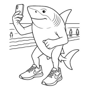 Desenho de Tralalero Tralala Desenho Colorir Imprimir 02