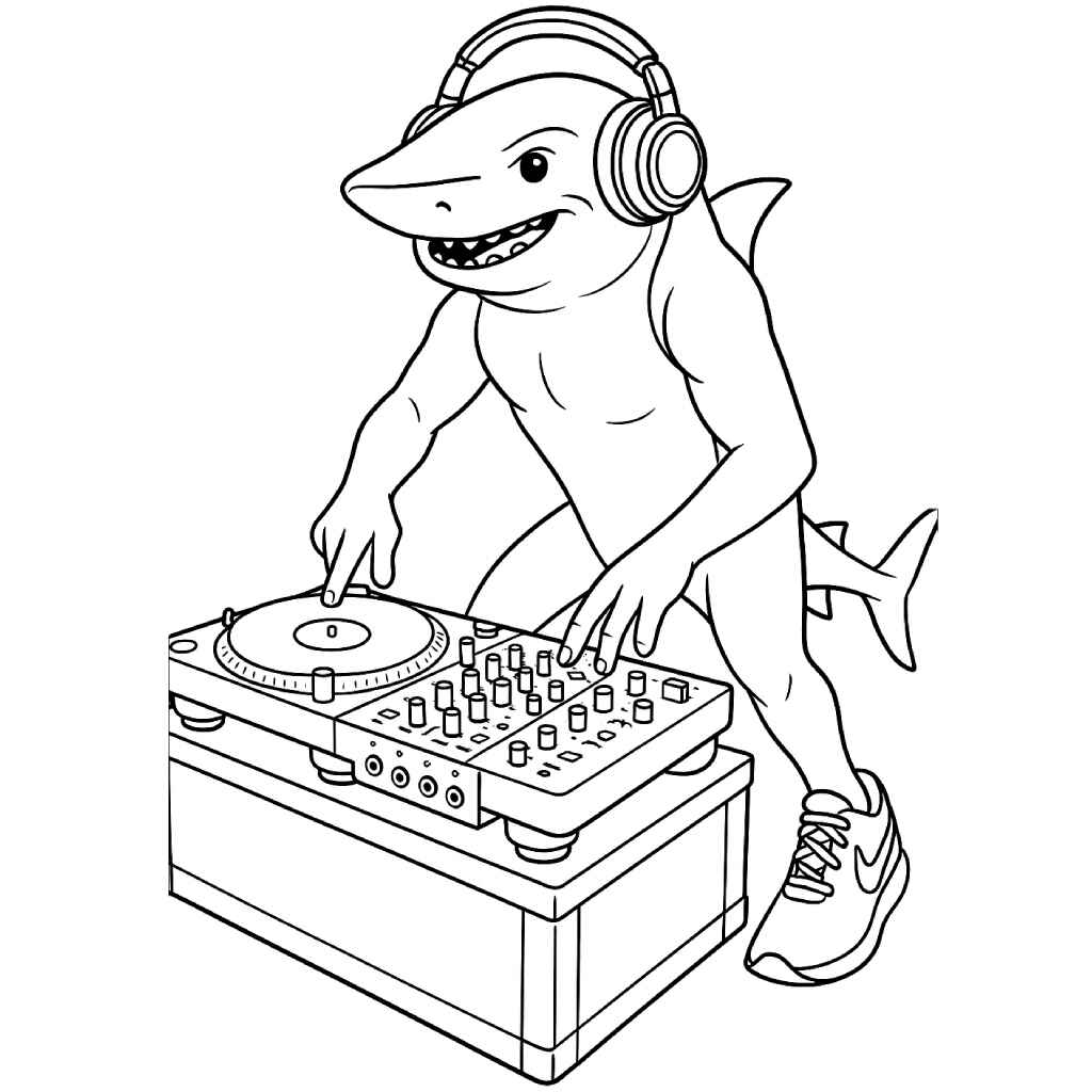 Desenho de Tralalero Tralala Desenho Colorir Imprimir 03