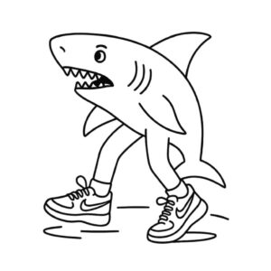 Desenho de Tralalero Tralala Desenho Colorir Imprimir 04