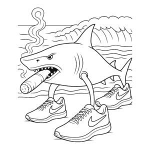 Desenho de Tralalero Tralala Desenho Colorir Imprimir 05