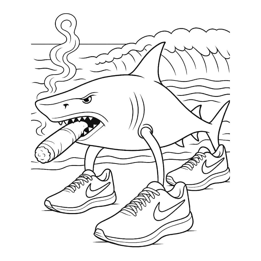 Desenho de Tralalero Tralala Desenho Colorir Imprimir 05