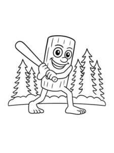 Desenho de Tung Tung Sahur Desenho Colorir Imprimir 04