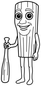 Desenho de Tung Tung Sahur Desenho Colorir Imprimir 05