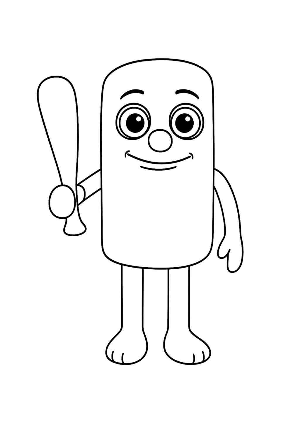 Desenho de Tung Tung Sahur Desenho Colorir Imprimir 11