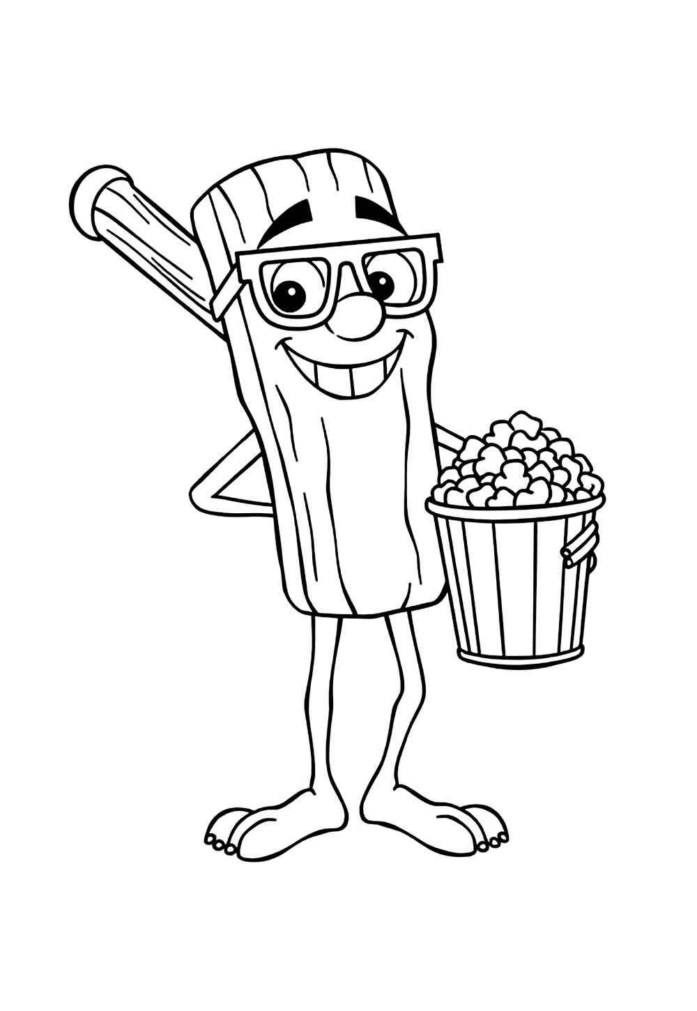 Desenho de Tung Tung Sahur Desenho Colorir Imprimir 12