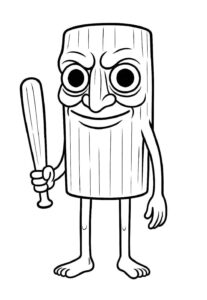 Desenho de Tung Tung Sahur Desenho Colorir Imprimir 13