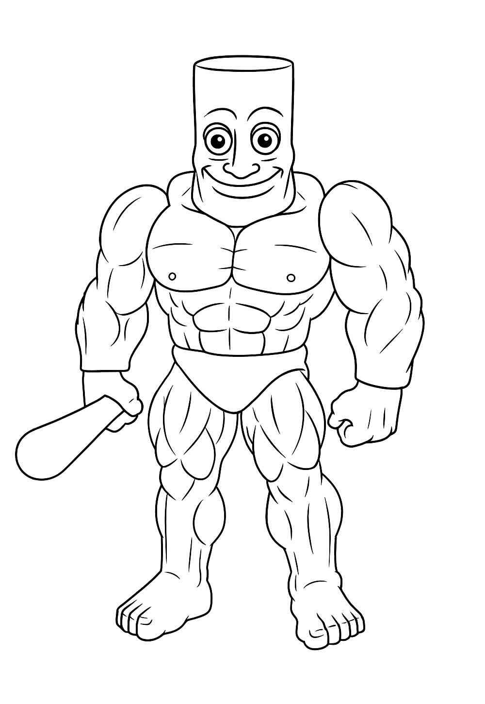 Desenho de Tung Tung Sahur Desenho Colorir Imprimir 15