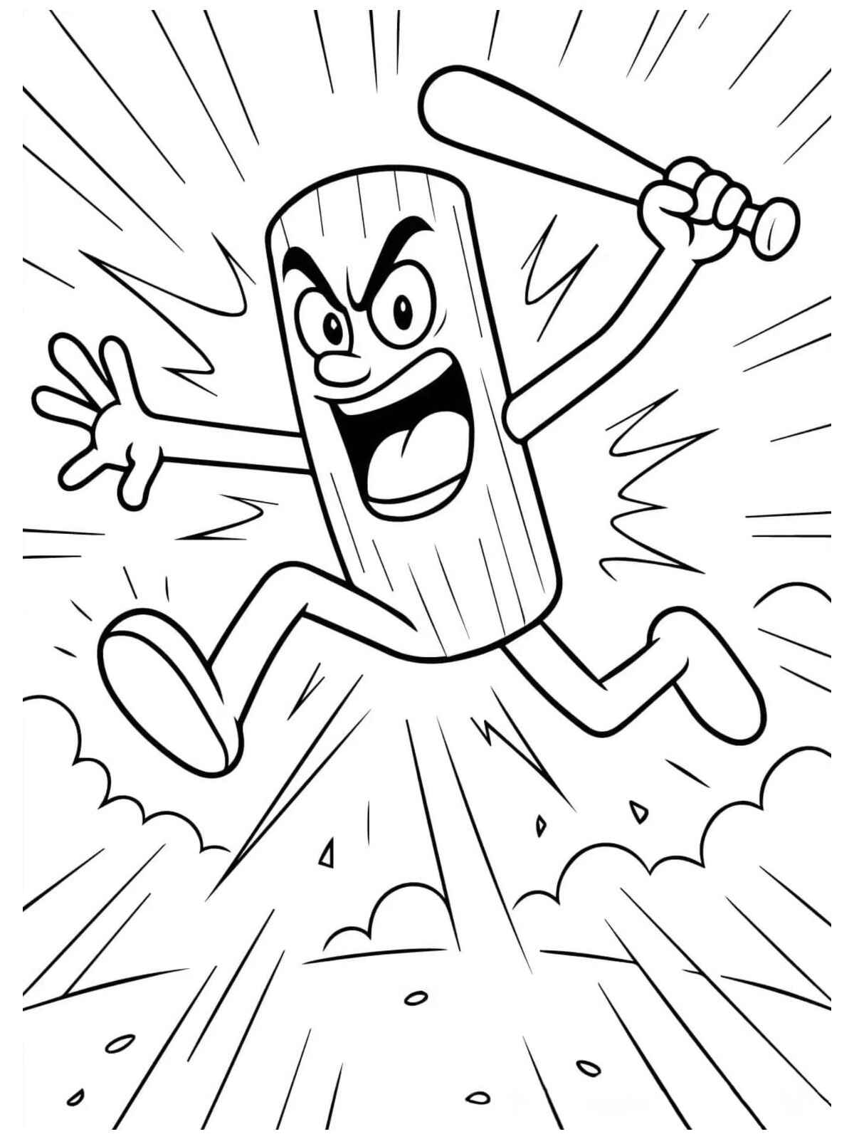 Desenho de Tung Tung Sahur Desenho Colorir Imprimir 16