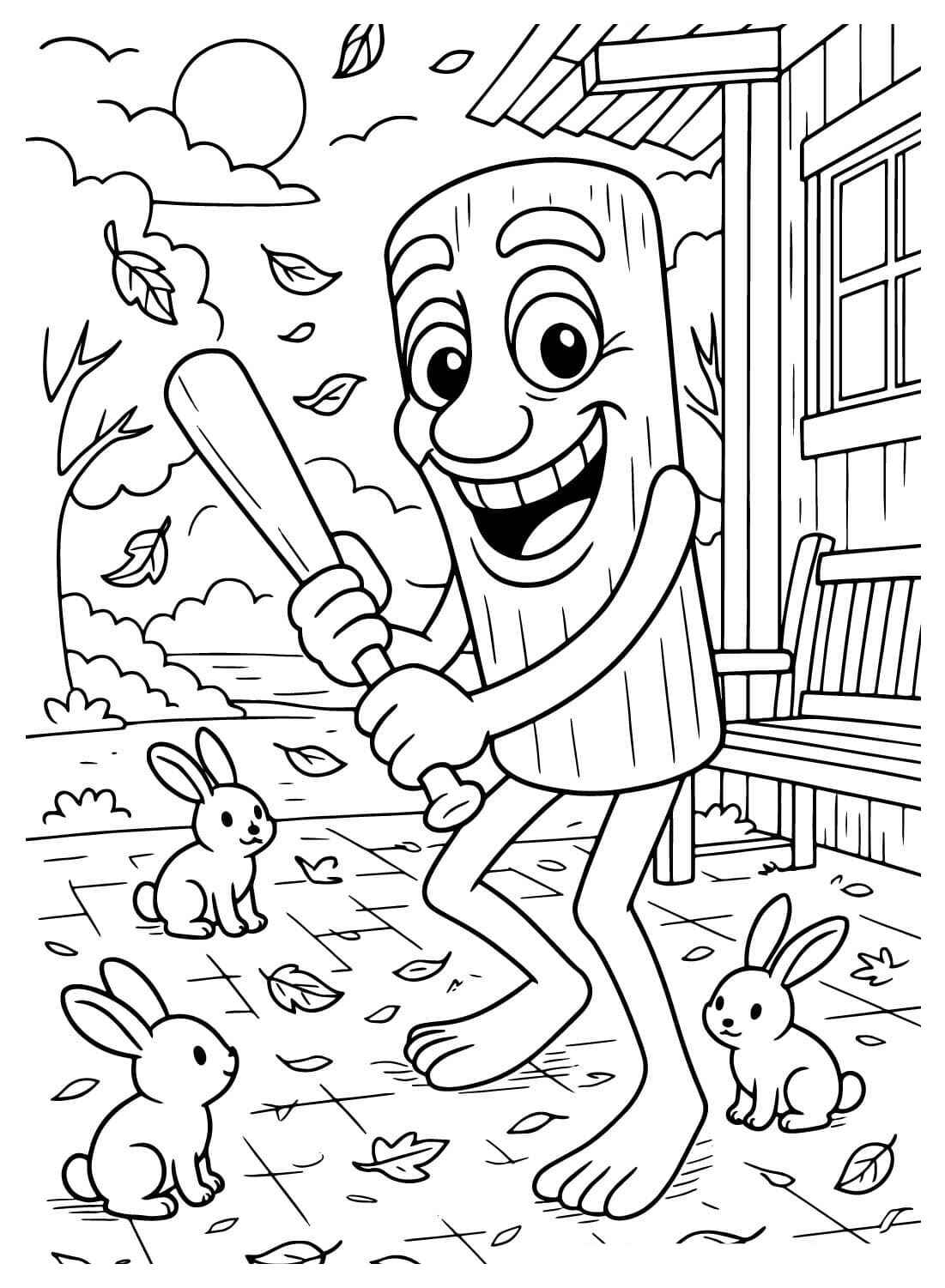 Desenho de Tung Tung Sahur Desenho Colorir Imprimir 17