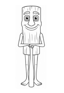 Desenho de Tung Tung Sahur Desenho Colorir Imprimir 18