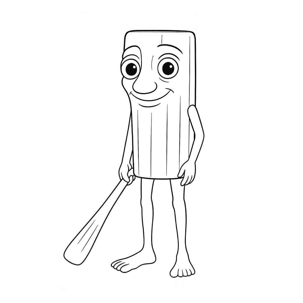 Desenho de Tung Tung Sahur Desenho Colorir Imprimir 20