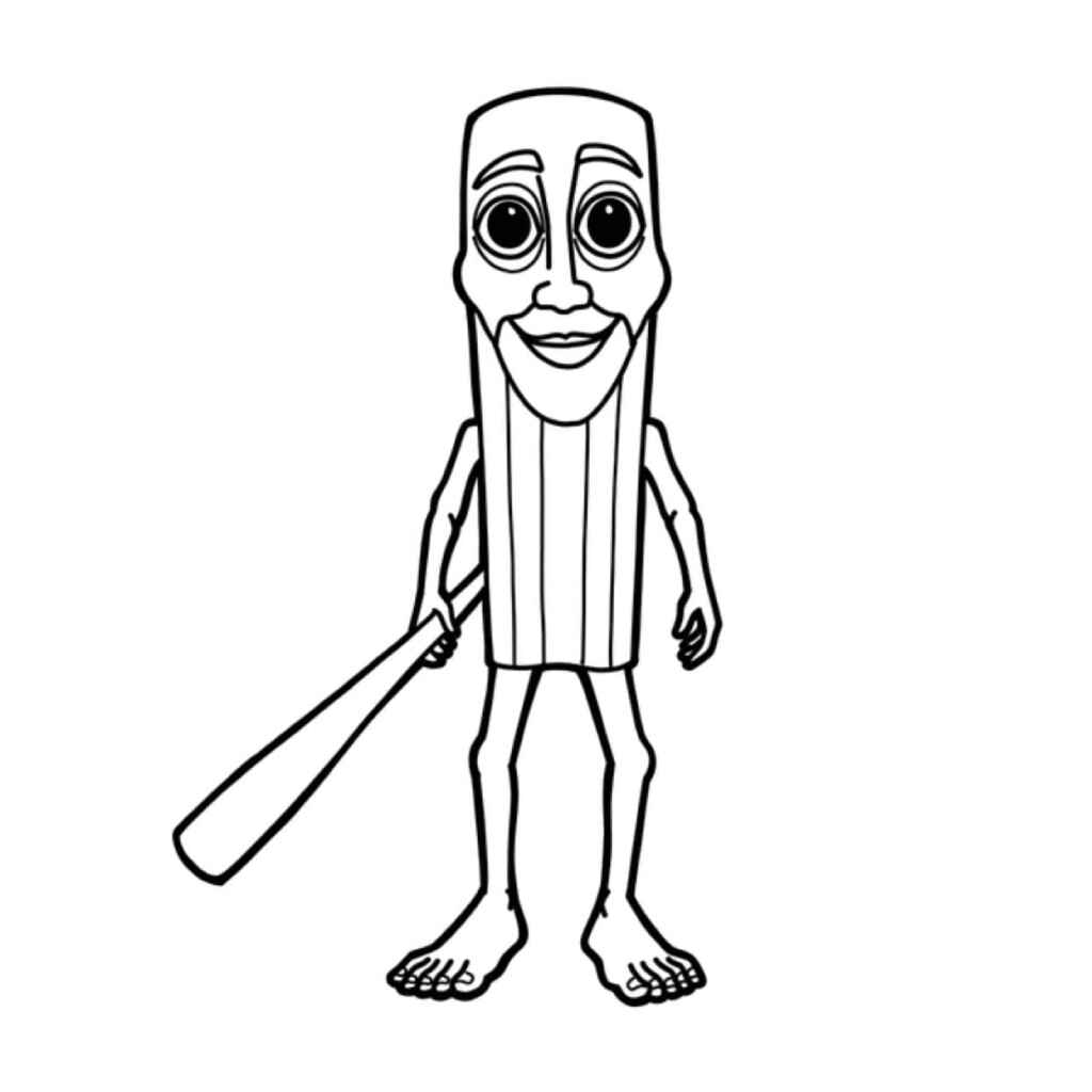 Desenho de Tung Tung Sahur Desenho Colorir Imprimir 21