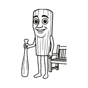 Desenho de Tung Tung Sahur Desenho Colorir Imprimir 22