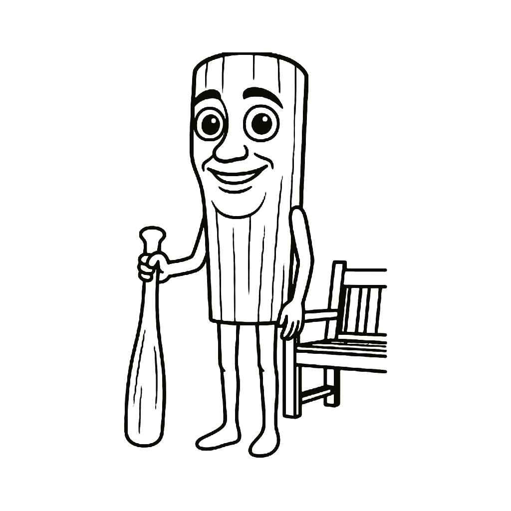 Desenho de Tung Tung Sahur Desenho Colorir Imprimir 22