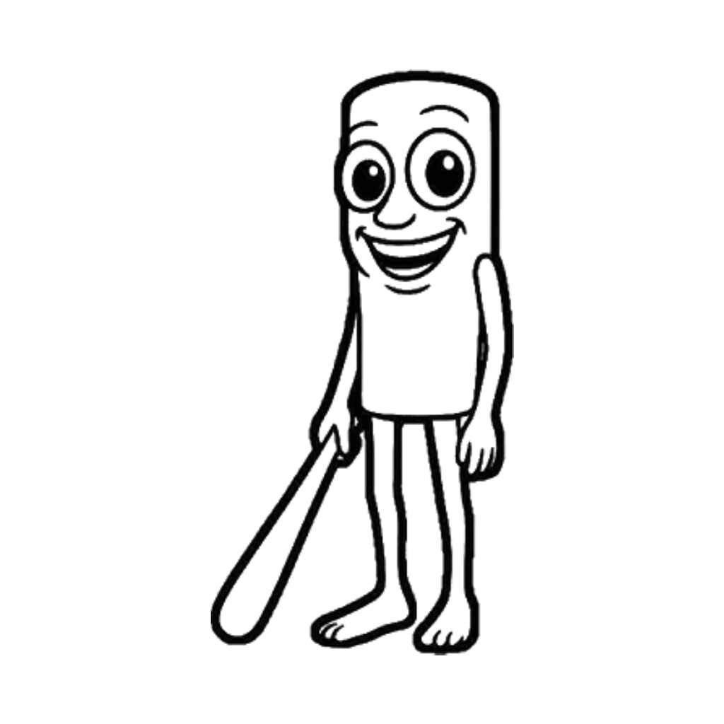 Desenho de Tung Tung Sahur Desenho Colorir Imprimir 23