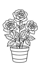 Desenho de Vaso De Flores Desenho Colorir Imprimir 04