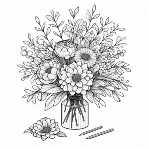 Desenho de Vaso De Flores Desenho Colorir Imprimir 11
