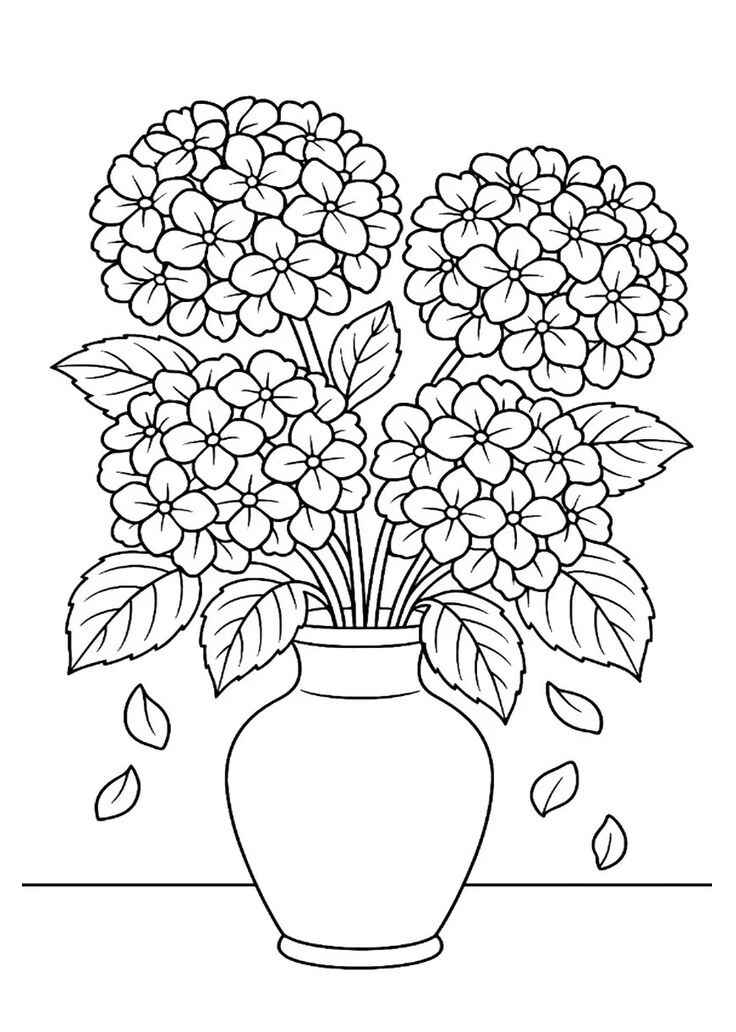 Desenho de Vaso De Flores Desenho Colorir Imprimir 12
