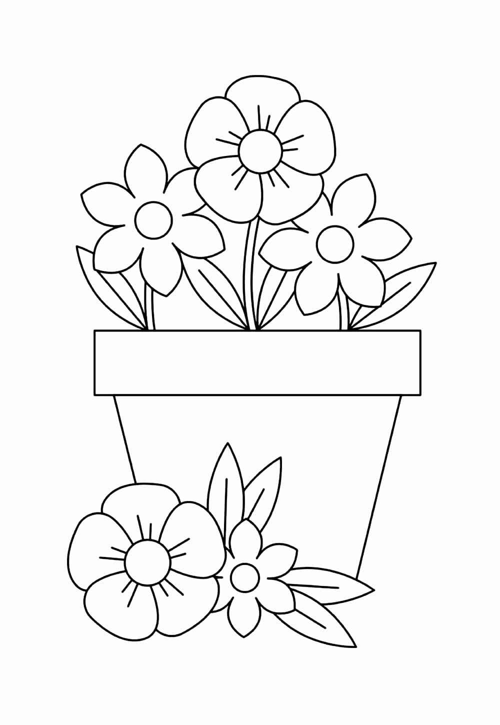 Desenho de Vaso De Flores Desenho Colorir Imprimir 15