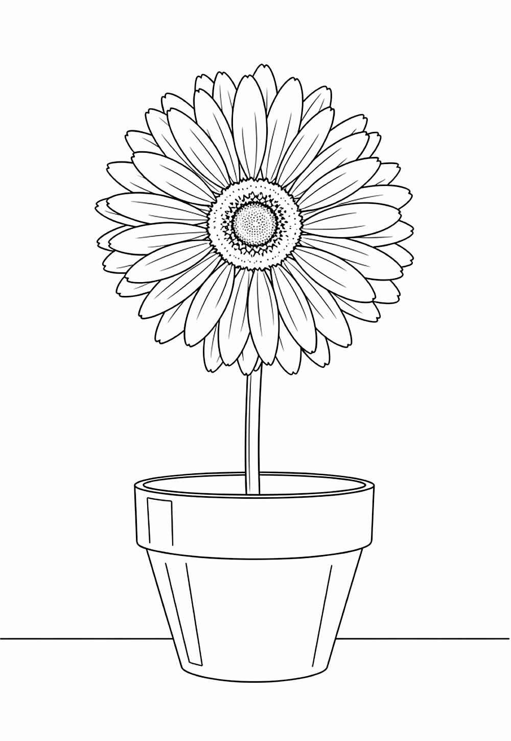 Desenho de Vaso De Flores Desenho Colorir Imprimir 17