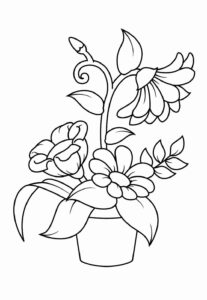 Desenho de Vaso De Flores Desenho Colorir Imprimir 19