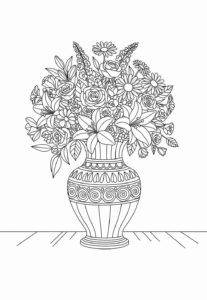 Desenho de Vaso De Flores Desenho Colorir Imprimir 20
