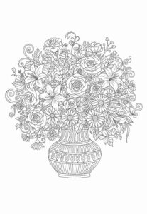 Desenho de Vaso De Flores Desenho Colorir Imprimir 21