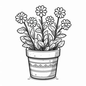Desenho de Vaso De Flores Desenho Colorir Imprimir 24