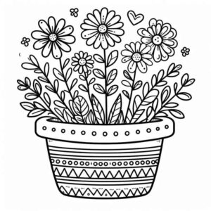 Desenho de Vaso De Flores Desenho Colorir Imprimir 25