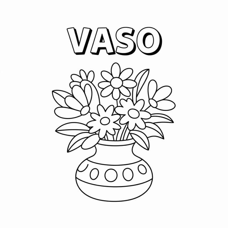 Desenho de Vaso De Flores Desenho Colorir Imprimir 26