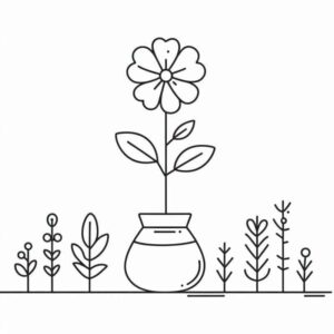 Desenho de Vaso De Flores Desenho Colorir Imprimir 29