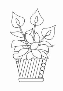 Desenho de Vaso De Flores Desenho Colorir Imprimir 30