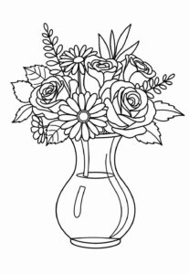 Desenho de Vaso De Flores Desenho Colorir Imprimir 32