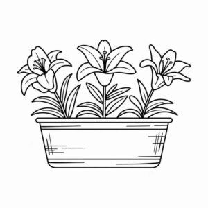 Desenho de Vaso De Flores Desenho Colorir Imprimir 33