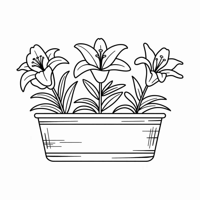 Desenho de Vaso De Flores Desenho Colorir Imprimir 33