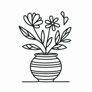 Desenho de Vaso De Flores Desenho Colorir Imprimir 34