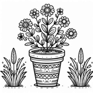 Desenho de Vaso De Flores Desenho Colorir Imprimir 35