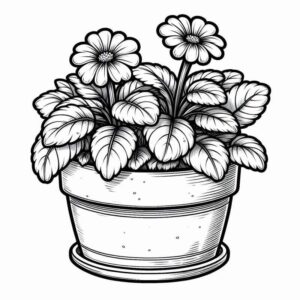 Desenho de Vaso De Flores Desenho Colorir Imprimir 36