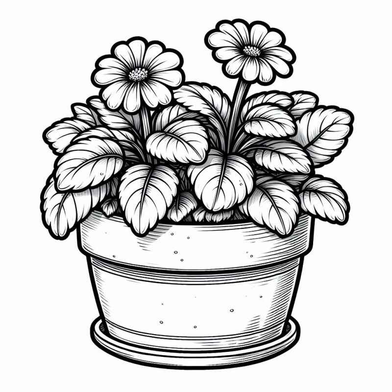 Desenho de Vaso De Flores Desenho Colorir Imprimir 36