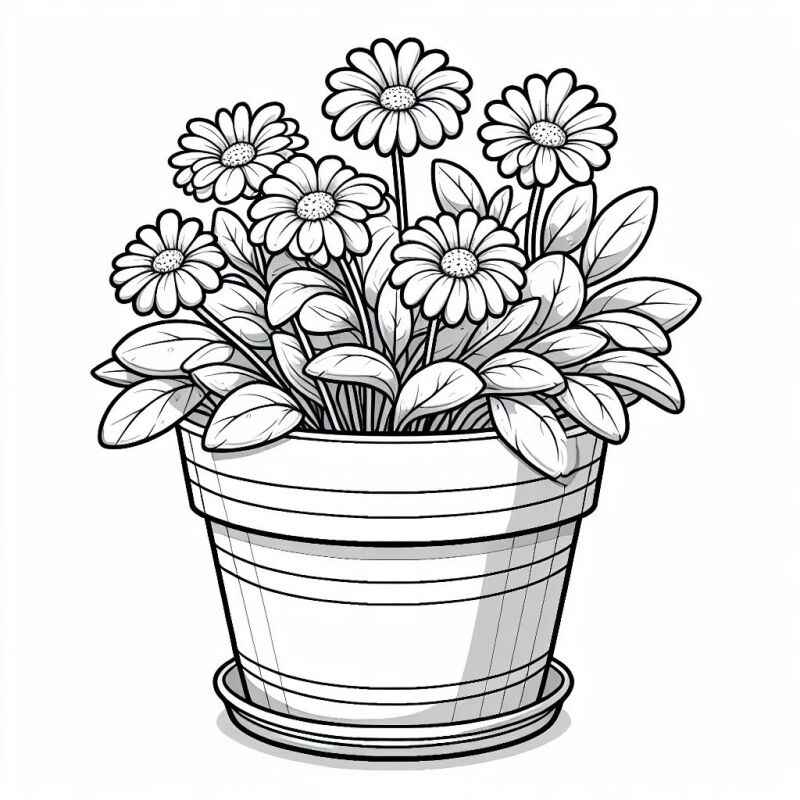 Desenho de Vaso De Flores Desenho Colorir Imprimir 37