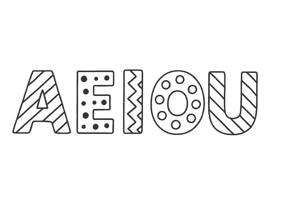 Vogais Desenho Colorir Imprimir 03