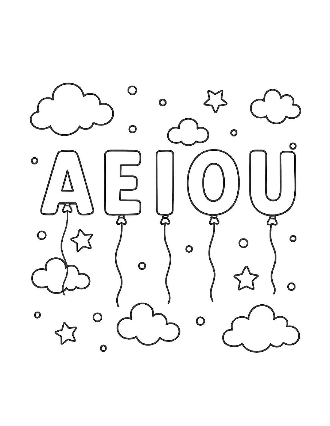 Vogais Desenho Colorir Imprimir 04