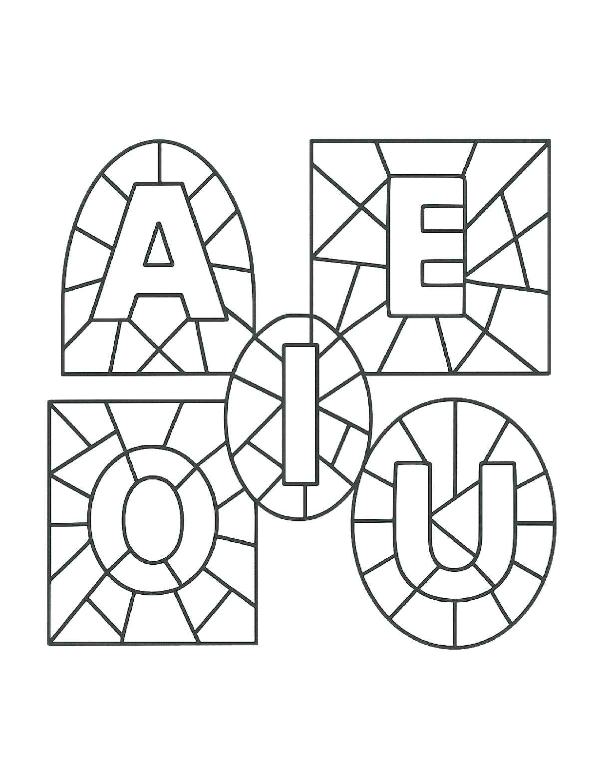 Vogais Desenho Colorir Imprimir 08