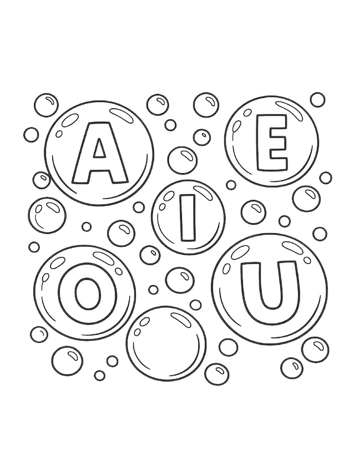 Vogais Desenho Colorir Imprimir 09