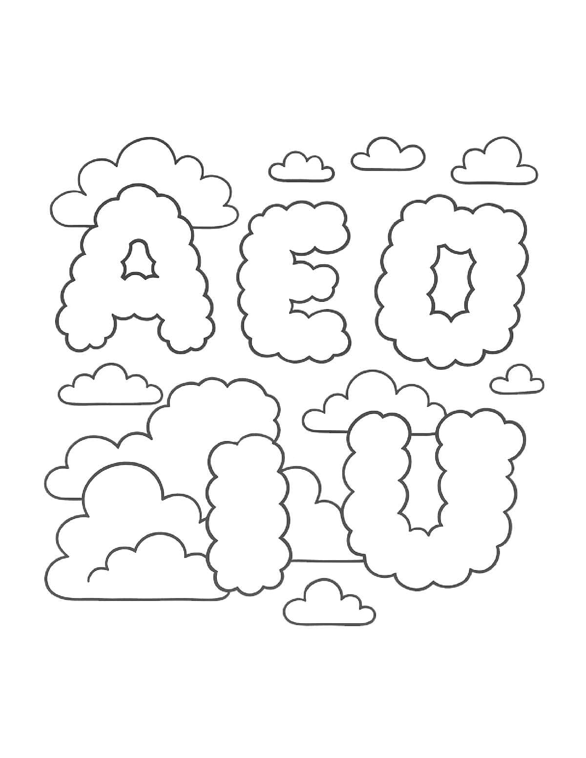 Vogais Desenho Colorir Imprimir 10