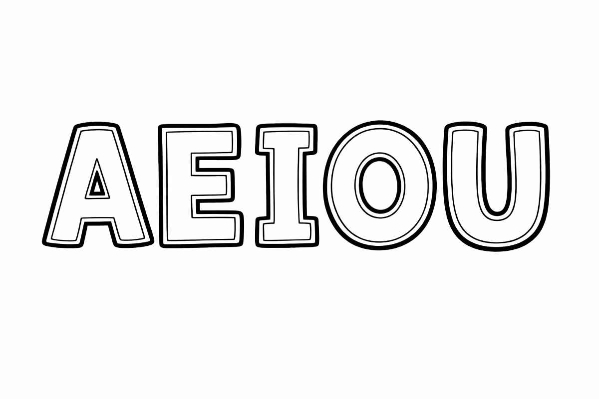 Desenho de Vogais Desenho Colorir Imprimir 13