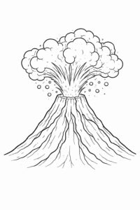 Desenho de Vulcão Desenho Colorir Imprimir 08